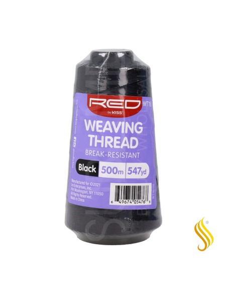 Red Kiss Weaving Thread Black 500 metros Hilo Para Tejer Extensiones